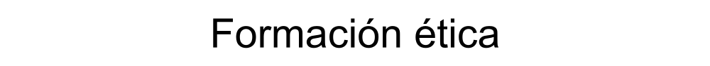 Formación ética